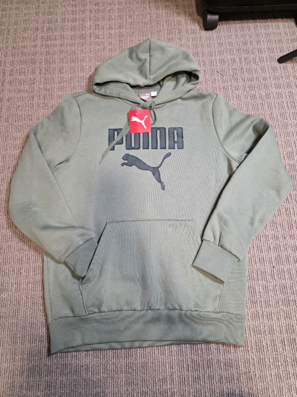 PUMA Men's Olive Green Pullover Hoodie